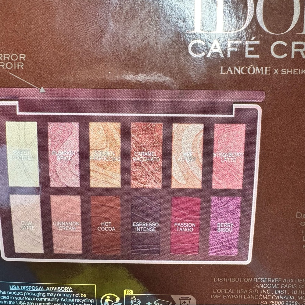 NIB Lancôme Indole Cafe Crush Eyeshadow Palette Sheika Daley 12 Shades Neutrals - Picture 4 of 14